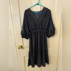 MAX STUDIO floral peasant dress Sz L